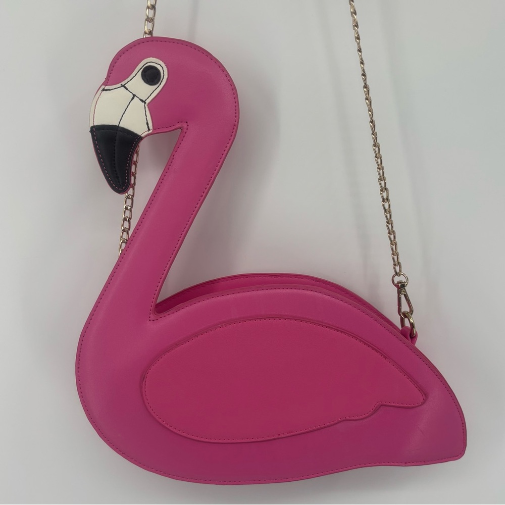 Lulu Hun London Flamingo-Shaped Pink Crossbody Bag